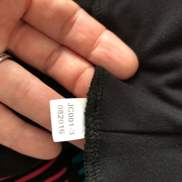 Coveted All-Black LulaRoe Leggings with Teal and Rose Dress - All Buttery-soft! - Picture 3 of 5